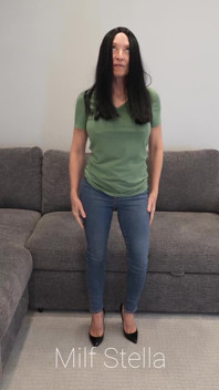Jeans, Tee & Black Hair