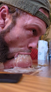 Very Sloppy Furry Dildo Deepthroat