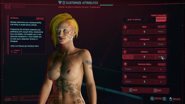 LewdArcade: Cyberpunk 2077 Vstup do hry Night City Play [část 01] Nahá Mod instalovaná...