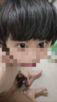 Cute Guy Masturbates with a Mosaic Face After Ejaculation, His Expression Super Cute and White Fluid Ejaculated