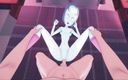 Hentai Smash: Pearl cospe seu esperma em primeiro plano antes de ser...