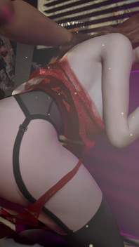 3d sexy porno star cinese fa sesso con il grande cazzo bianco di babbo natale prima dello schermo