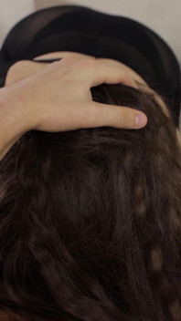 Pipe et pipe - éjaculation sur les cheveux