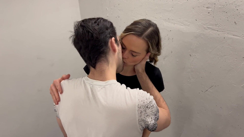 Serenity Cox: Fucked in Yoga Pants Outdoor Stairwell by Two Guys Ending...