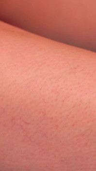 Hairy legs close-up video slowly tease