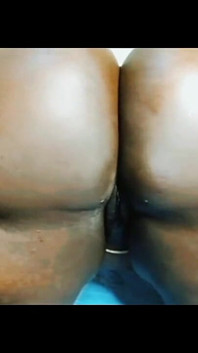 Big Black Ass SSBBW Doggy Asshole Fingering and Shower Scene