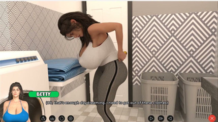 XXX Games Bunk: Arv - spel - rollspel - extrema stora bröst MILF onanerar med tvättmaskin