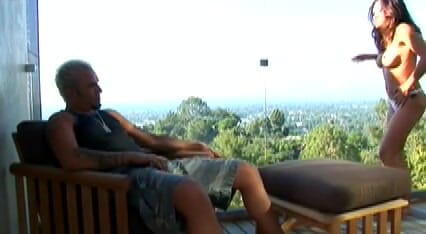 Outdoor pervs: Perky Asian gets tossed around by a white boy
