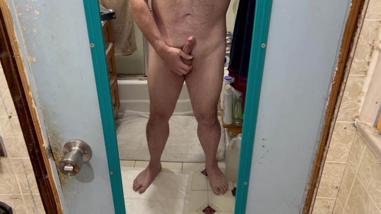 Sen Desi: Naked in Bathroom, Soft to Erection, Simply Showing off with...