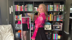 Nerdy Nympho: [4k] पारदर्शी गुलाबी टॉप दौड़ने की कोशिश करें