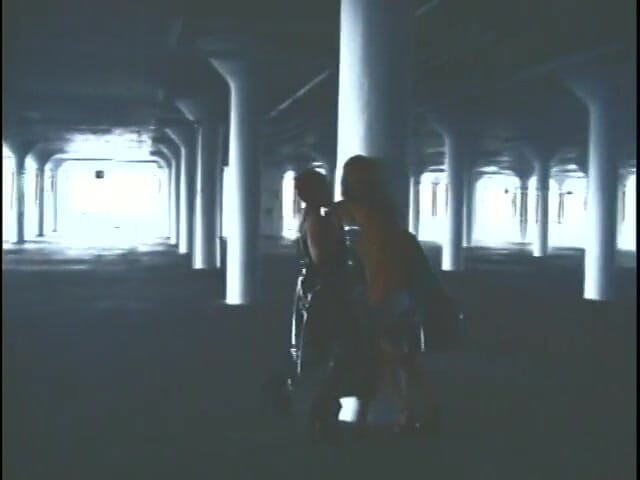 A Lesbian World: Blonde sub gets bounded to huge cement pole and punished