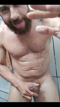 A Handjob with Plenty of Cum Dripping From This Cock