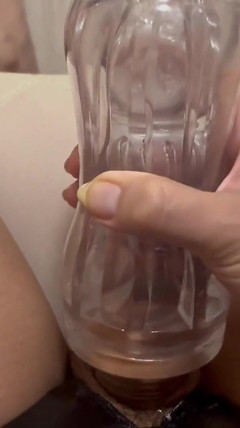 Russian Trans Sweet Jerk off and Cum