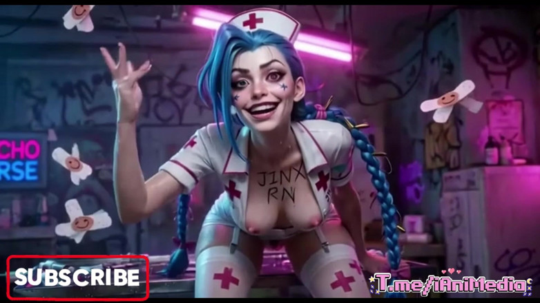 Ianimedia: Jinx Nude oleada compilação diferentes roupas e poses Arcane Hentai