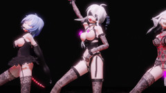 MikuMotion: [mmd] voce debole genio allenamento tre persone contenzione saltare uovo...