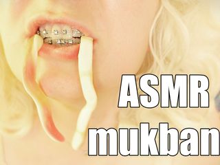 Arya Grander: Videoclip ASMR cu fetiș cu aparat dentar cu sunet grozav...