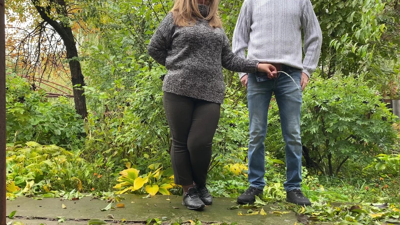 OurFetishLife: Hot stepmom did it to me again outside