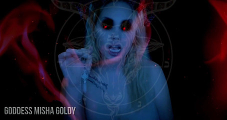 Goddess Misha Goldy: 私があなたに与える至福を感じ、私の悪魔の愛の呪文に屈してください!