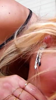 Blonde kinky milf anal fucked in threesome with step-daughter and neighbor