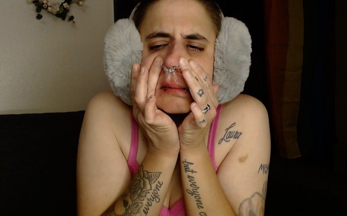 Abby Anna: Sick Girl Makes a Snotty Mess All Over Her Face