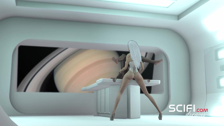 3dxpassion-transgender: 科幻故事。3d 热辣人妖鸡巴女孩在空间站乱搞年轻的黑人女孩