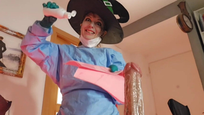 dafnedenoch: Penectomy pada ibu tiri Halloween Eve Zombie!-Witch