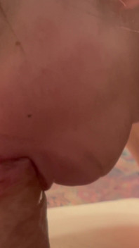 Mature Cougar Rubbing Her Saggy Boobs All Over His Legs and Sucking the Cum Out of Him and Swallowing!
