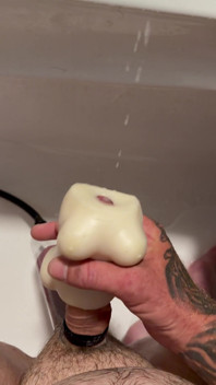Fucking Sleeve with Huge Cumshot Ending.