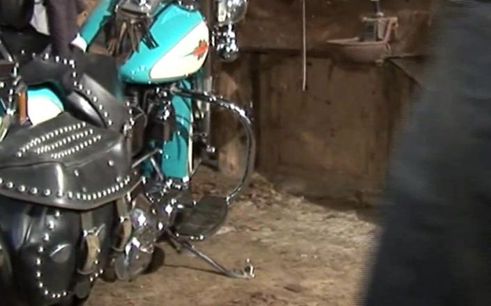 Double Penetration Party: 汚い熟女の尻が小屋の中で2本の巨大なコックに激しく犯される