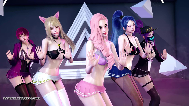 3D-Hentai Games: [MMD] STAYC - Ran2U Ahri Akali Kaisa Evelynn Seraphine striptis panas...