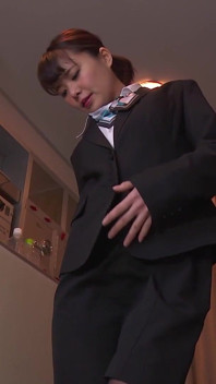 Horny Japanese Babe Blows Cock and Gets Fingered Hard in Uniform