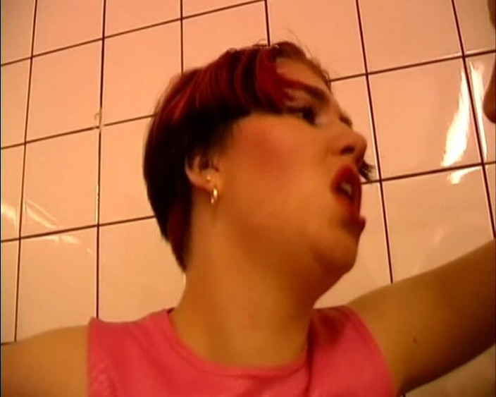 German Amateur Videos: Amateur German Pink Haired Teen Fucked in Bathroom