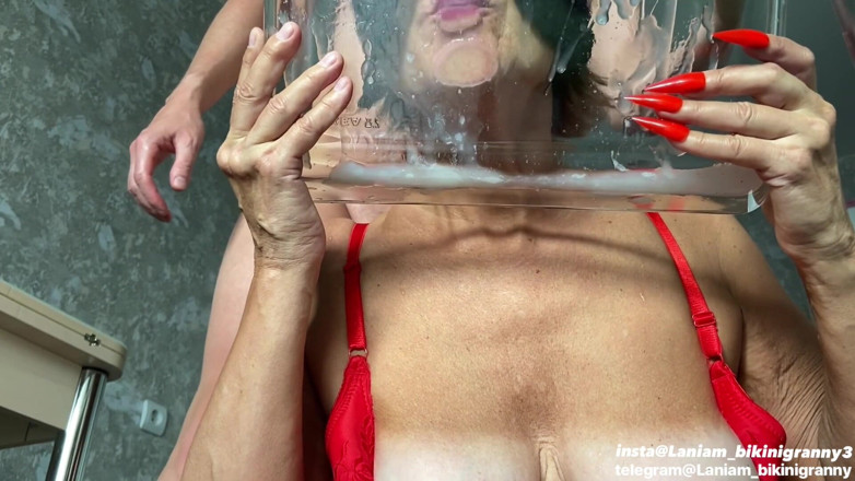 Ladyloveyoung60: Asmr 3 cumshots in a row for old lady blowjob fetish.