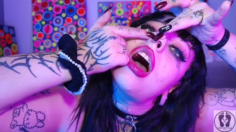 All You Can Fetish: Nose Fetish Deedeelove Gothic Beauty Girl