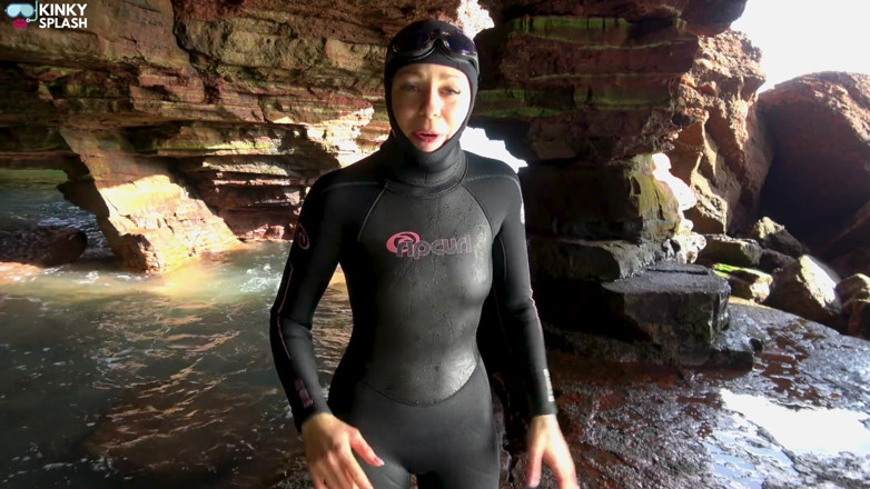 UKCuteGirl Lucy Lauren: Wetsuit Cave Encounter: Secret Fun with Mysterious Stranger