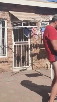 Outdoor Fucking While Taking off the Laundry