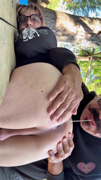 Sexy Daddy and Baby Get Hot with Each Other Outdoors.
