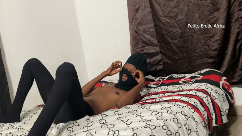 Petite Erotic Africa: Skinny Ebony Teen Cowgirl in Stockings