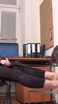 Office Foot Slave of Mature Lady