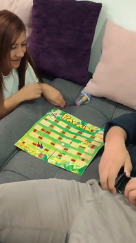 Hot Board Game with My MILF Latina Coworker Ends with Creampie Dripping From Her Pussy