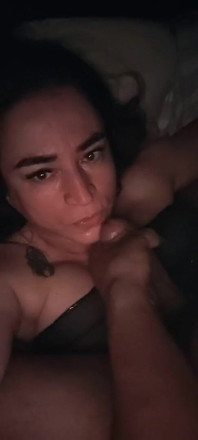 MILF Sucking and Sucking Cock Until It Comes on My Face I Masturbate in My Mouth and Swallow Milk