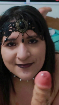 Goth kouření a footjob
