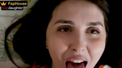 Alina Rai: Fucked stepdaughter in pussy and cum in her mouth. POV....
