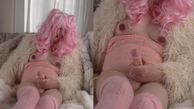 Trans fur bitch: Kızıl saçlı transfur kaltak çok boşalıyor