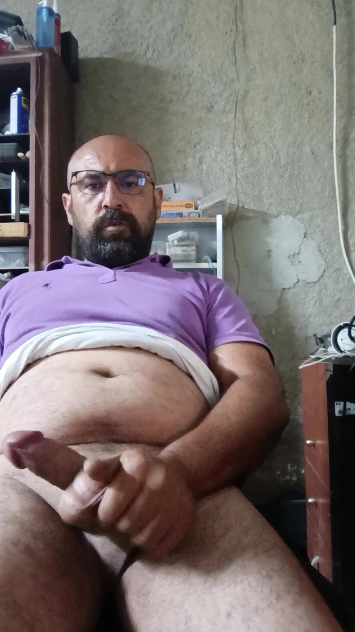 CenkAy: Master Bear Cums with a Cigarette in His Mouth