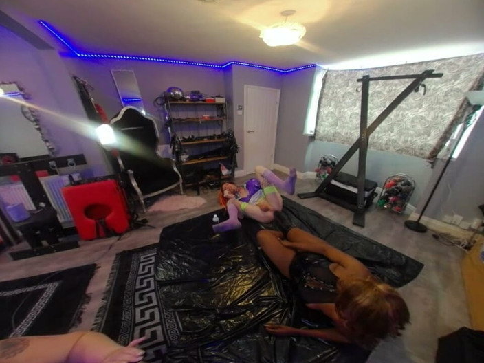 Perception of Depth - Jasmine_Dlight but VR: Jasmine_dlight &amp; Ava Black - Pvc Futa Giantess Gets Deep Footed with...