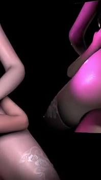 3D śliczna azjatycka laska ubrana w seksowną bieliznę tak ostro zerżnięta