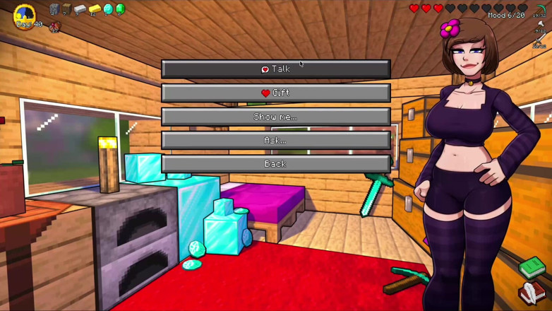 Alita: Збуджена пародія на Minecraft - Стів отримує неохайний глибокий мінет від Дженні за діамант