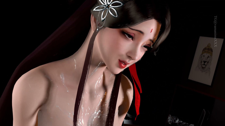 Why fuck so hard: 3D rondborstige slet cosplay-model in sexy jurk werd geneukt door...
