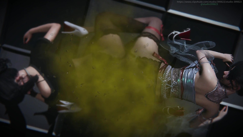 Asdfghjl2025: B032 un bărbat este micșorat de două femei frumoase și folosit...